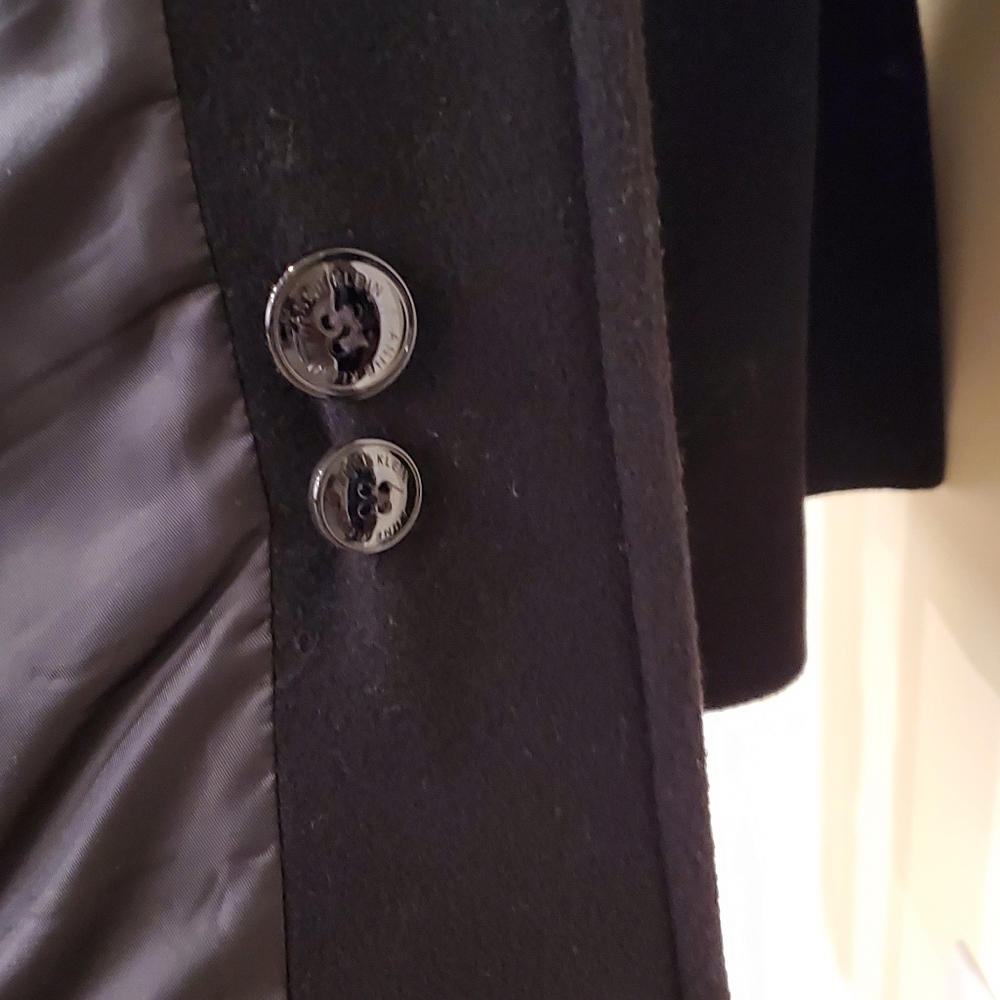 Anne Klein Black Wool Coat - Picture 5 of 12